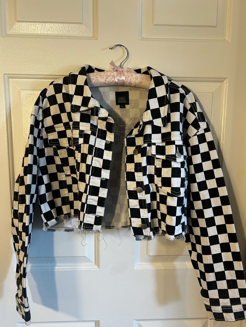 wild fable Black and White Checkerboard  Jacket